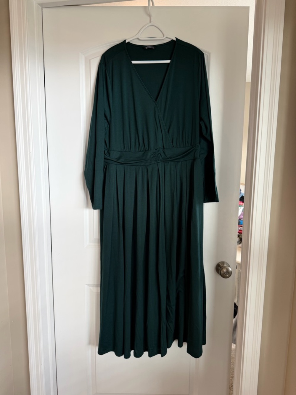 BloomChic Deep Teal Wrap Maxi Dress